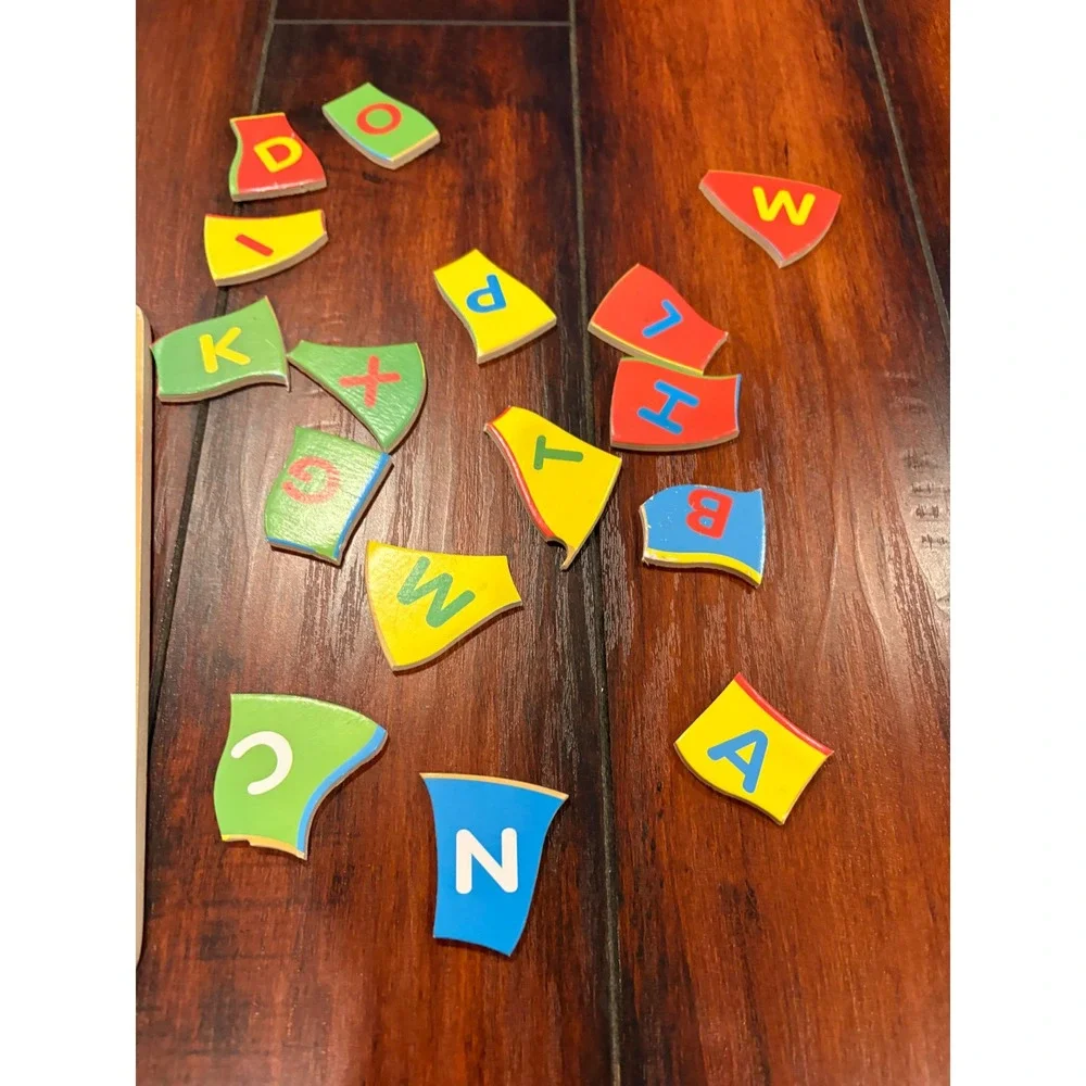 Real Wood Toys Alphabet Snail‎ Puzzle Educational Learning Alphabet ABC